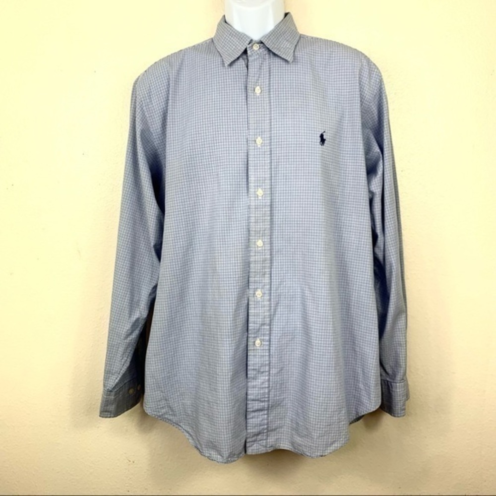 Polo Ralph Lauren Men’s Casual Shirt Blue Sz 16